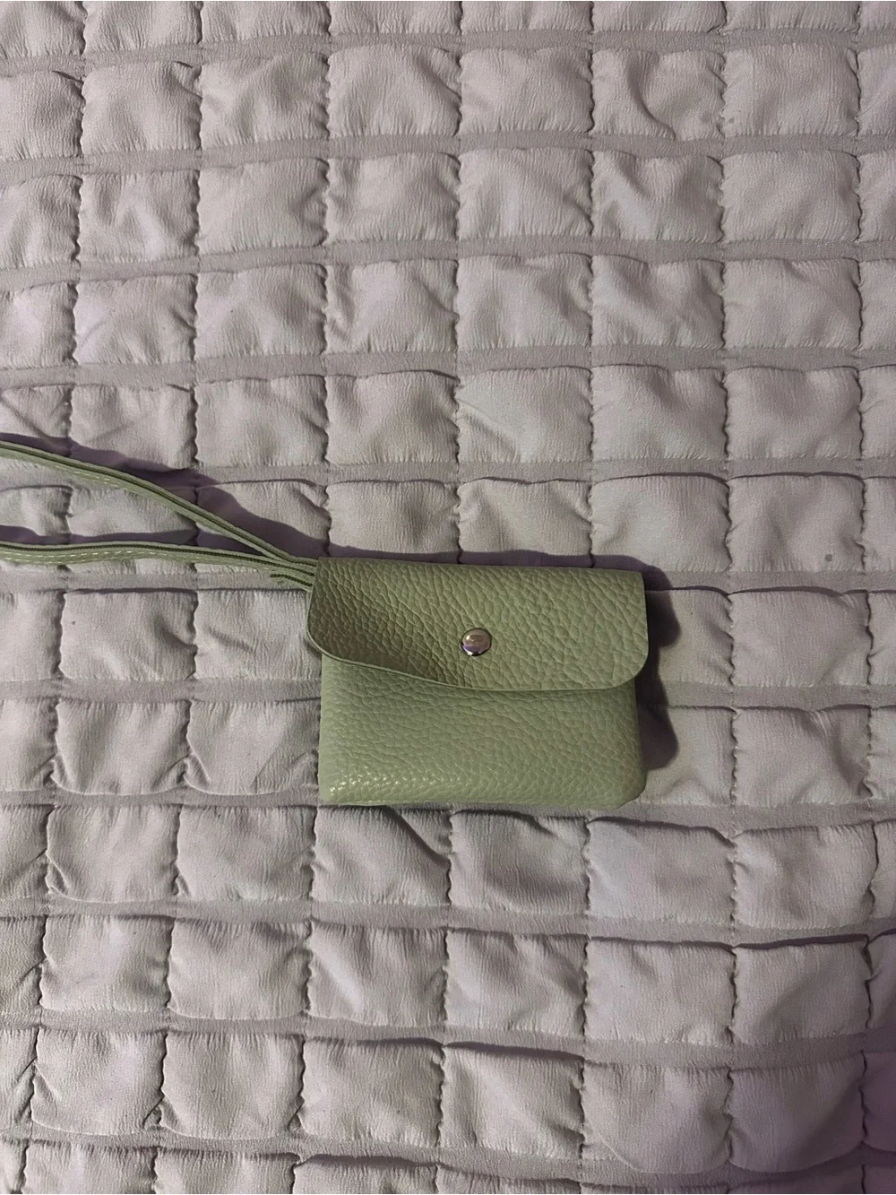 Small Women's Wristlet Wallet - Light Sage